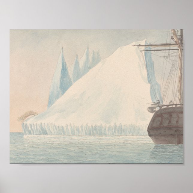 Affiche Charles Hamilton Smith - Un iceberg et un ours pol (Devant)