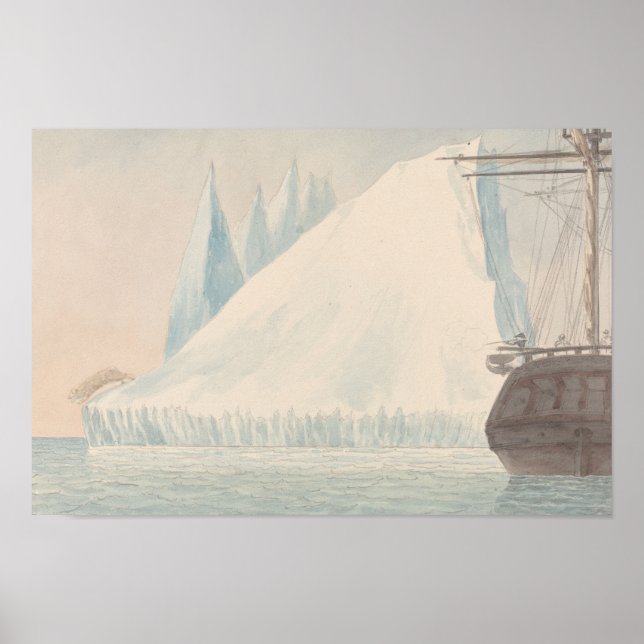 Affiche Charles Hamilton Smith - Un iceberg et un ours pol (Devant)