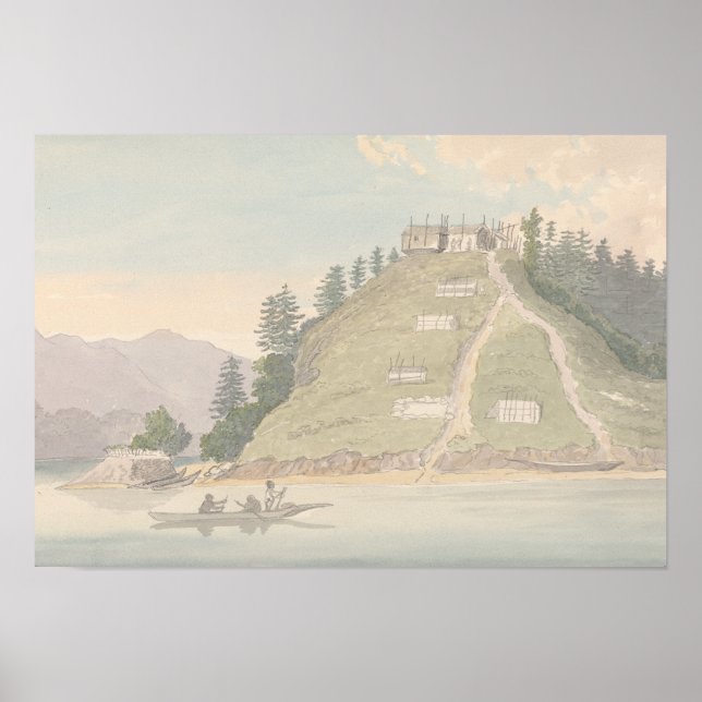 Affiche Charles Hamilton Smith -Village of Friendly Indian (Devant)