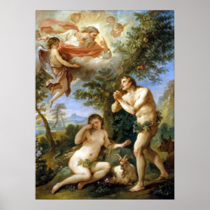 Affiche Charles-Joseph Natoire La réprimande d'Adam et Eve