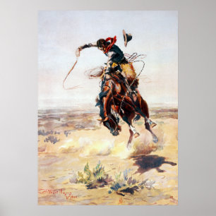 Affiche Charles Marion Russell un mauvais Hoss