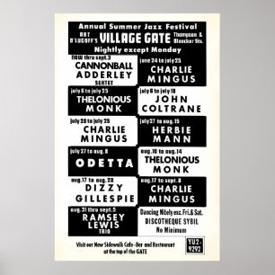 Affiche Charles Mingus - Thelonious Monk - John Coltrane