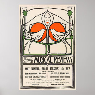 Affiche Charles Rennie Mackintosh Art Nouveau écossais