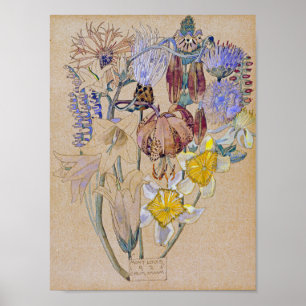 Affiche Charles Rennie Mackintosh - Mont Louis - Fleur