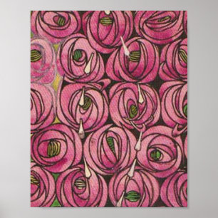 Affiche Charles Rennie Mackintosh - Roses