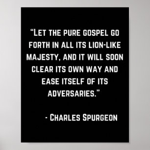 Affiche Charles Spurgeon Bible Evangile Citation Dieu chré