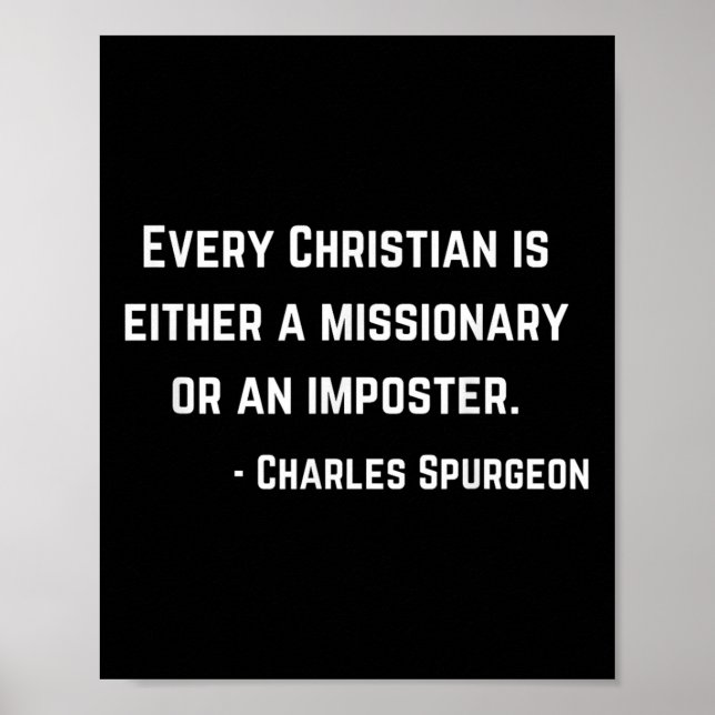 Affiche Charles Spurgeon Cite Missionnaire Ou Imposteur Ch (Devant)