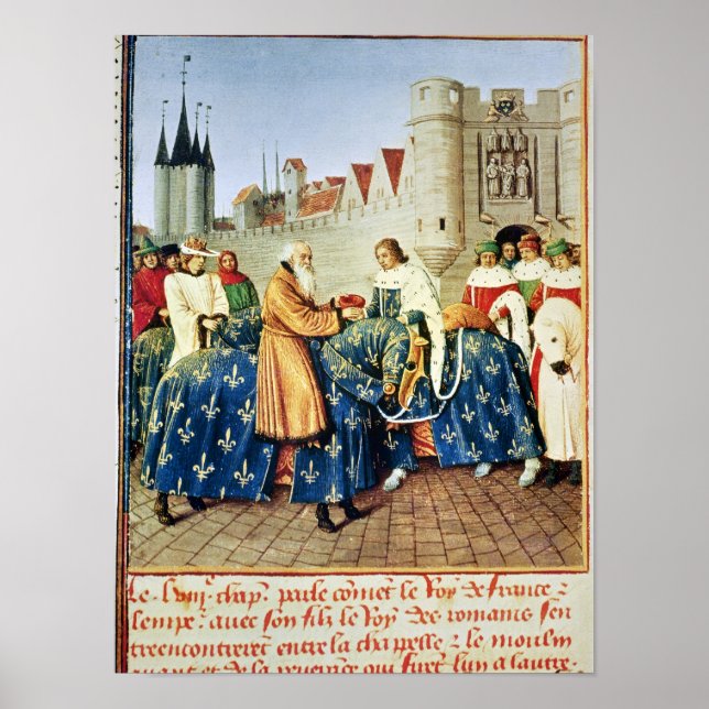 Affiche Charles V recevant l'empereur Charles IV (Devant)
