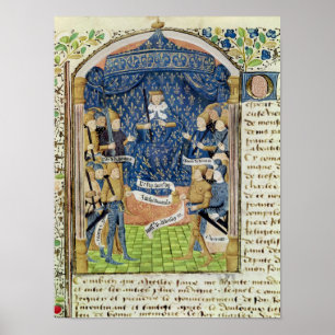 Affiche Charles VII entouré par sa cour