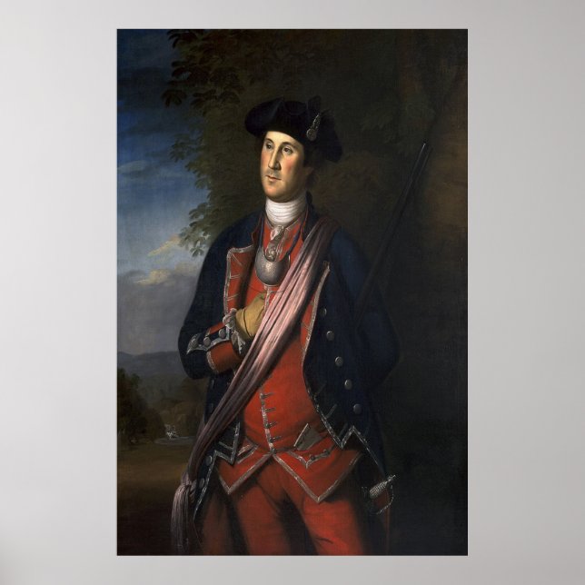 Affiche Charles Willson Peale / George Washington - 1772 / (Devant)