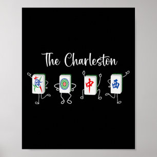 Affiche Charleston Mahjong, Danse Funny Mahjong