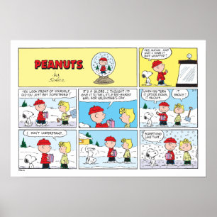 Affiche Charlie Brown   Boule à neige