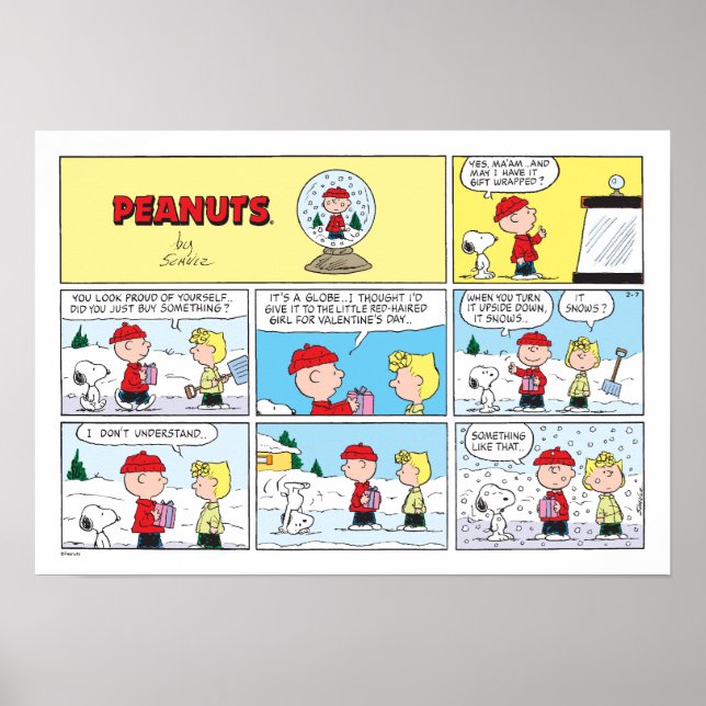 Affiche Charlie Brown | Boule à neige (Devant)
