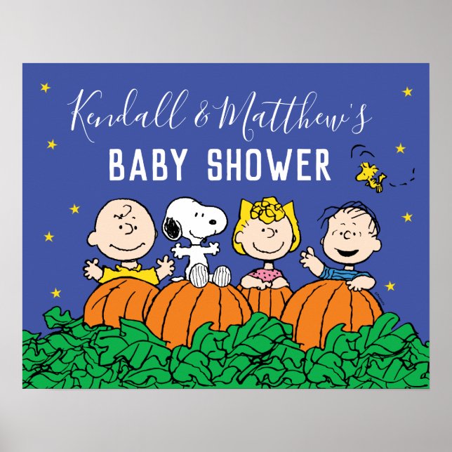 Affiche Charlie Brown et le Baby shower Citrouille de Gang (Devant)