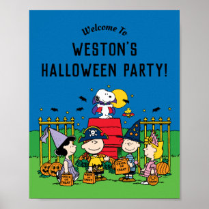 Affiche Charlie Brown et le parti Gang Halloween