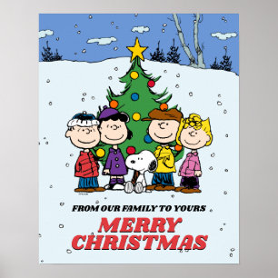 Affiche Charlie Brown et ses amis Noël