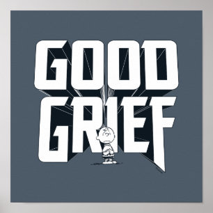 Affiche Charlie Brown "Good Grief" Rock Band Tee Graphic