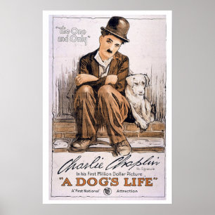 Affiche Charlie Chaplin, copie du Vintage de théâtre de 19