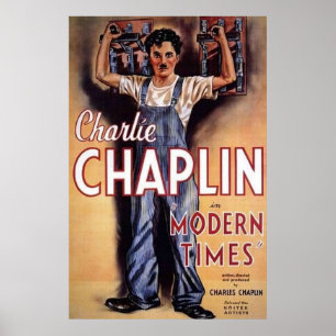 Affiche Charlie Chaplin, Film du temps moderne