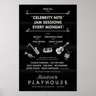 Affiche Charlie Christian - Kenny Clarke - Thelonious Monk