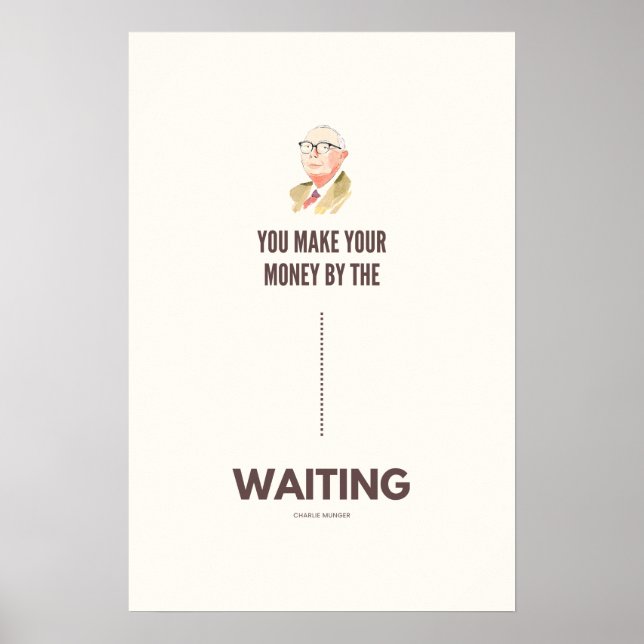 Affiche Charlie Munger cite la patience dans l'investissem (Devant)