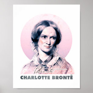 Affiche Charlotte Bronte rose Richmond Peinture Portrait