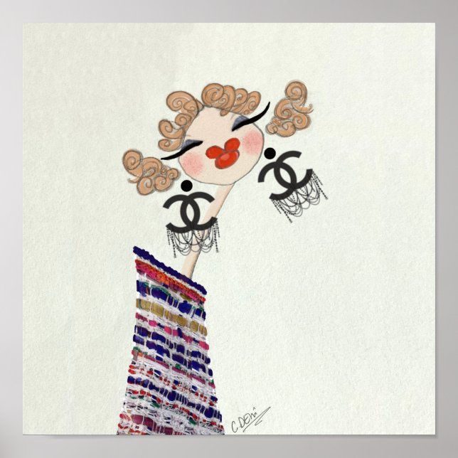 Affiche Charlotte Est Une Bonne Illustration De Mode (Devant)