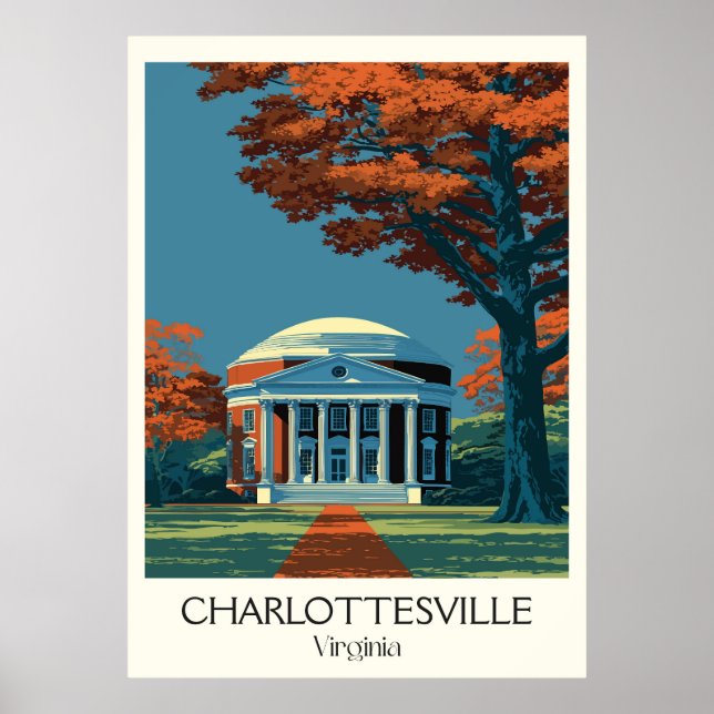 Affiche Charlottesville Virginie Rotonde (Devant)