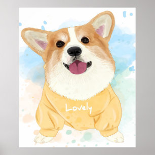 Affiche Charmant Chien Corgi Cadeaux de couverture pour