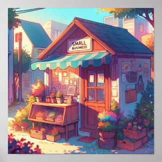 Affiche Charmante Petite Entreprise Anime Art