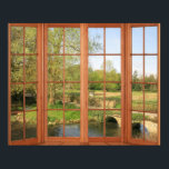 Affiche Charmante Serene Anglais Cotswolds Campagne<br><div class="desc">Charmante campagne Cotswolds.Profitez de cette vue tous les jours! Cette belle scène est encadrée par une fenêtre ouverte et donne l'impression de regarder par une véritable fenêtre pour admirer la vue sur la campagne au-delà. Citrouille et Lancelot profitent également de la vue avant de commencer leur journée bien remplie. Bon...</div>