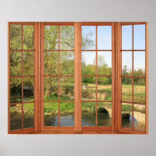 Affiche Charmante Serene Anglais Cotswolds Campagne