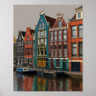 Affiche Charmante ville d'Amsterdam