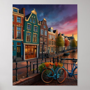 Affiche Charmante ville d'Amsterdam