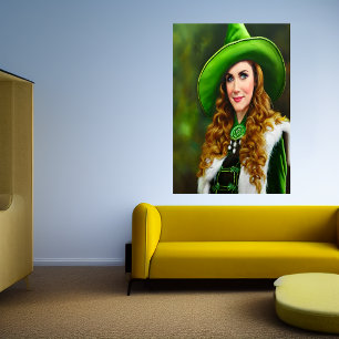 Affiche Charmantes femmes de la Saint Patrick AI Art Pos