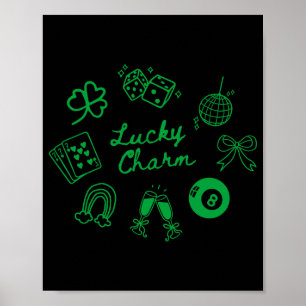 Affiche Charme Chanceux T Shirt Saint-Patrick Chanceux Trè