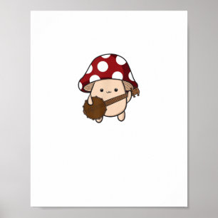 Affiche Charme de cottage esthétique Champignon mignon jou