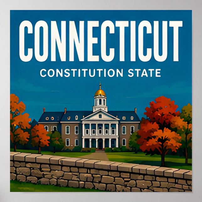 Affiche Charme du Capitole du Connecticut et de la Nouvell (Devant)