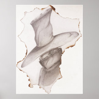 Affiche Charme victorien : Portrait de papier brûlé sur