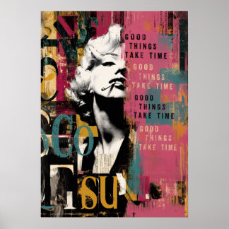 Affiche Charme Vintage Pop Art Collage | Les bonnes choses