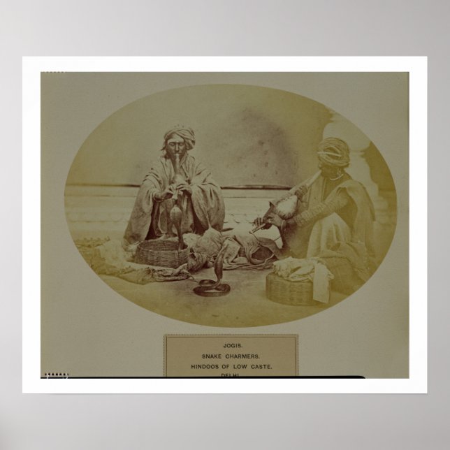 Affiche Charmeurs de serpents ou de jogis, Hindous de cast (Devant)
