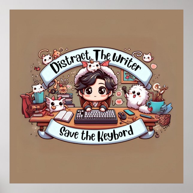 Affiche Charming Chaos : Les maux de l'écrivain (Devant)