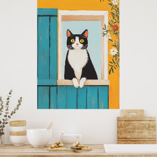 Affiche Charming Chat in Window