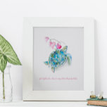 Affiche Charming Inspiration Aquarelle Tortue de mer<br><div class="desc">Parfait pour les chambres d'enfants, salles de bains et espaces de vie dans votre maison de plage tropicale. Cette grande impression présente une réplique de ma tortue marine peinte à la main et de mes coeurs dans les tons bleu turquoise, rose et vert. Les mots "Je me sens léger quand...</div>