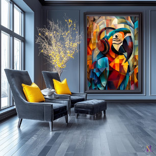 Affiche Charming Parrot - DJ Cubiste de la Jungle