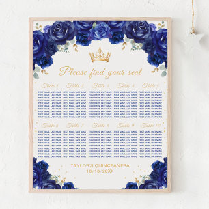 Affiche Chart de placement de table pour la Princesse Bleu