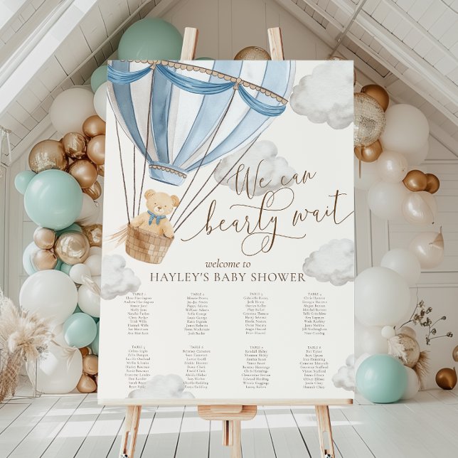 Affiche Chart de placement pour Baby Shower 'Nous pouvons  (Créateur téléchargé)