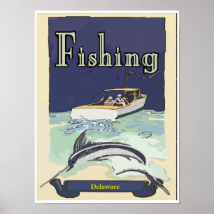 Affiche Charte de pêche Delaware