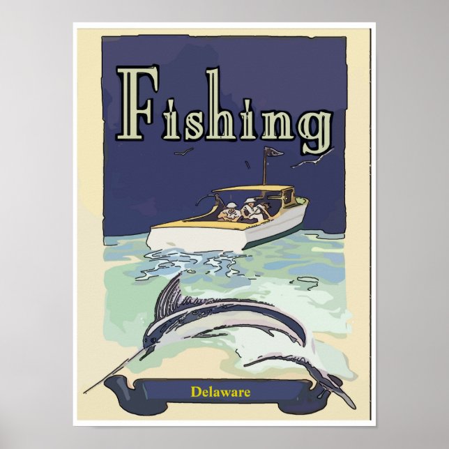 Affiche Charte de pêche Delaware (Devant)