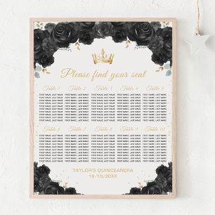 Affiche Charte de placement de table de Quinceañera de la 